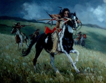 西部アメリカンインディアン 66 Oil Paintings